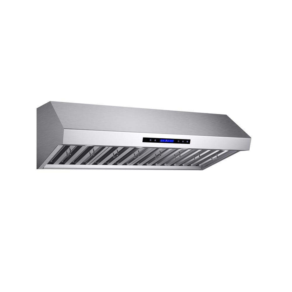 Palazzo 48" Stainless Steel Wall Mounted Range Hood with LED Lighting