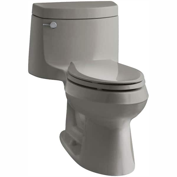 KOHLER Cimarron 1-piece 1.28 GPF Single Flush Elongated Toilet with AquaPiston Flush Technology in Cashmere, Seat Included