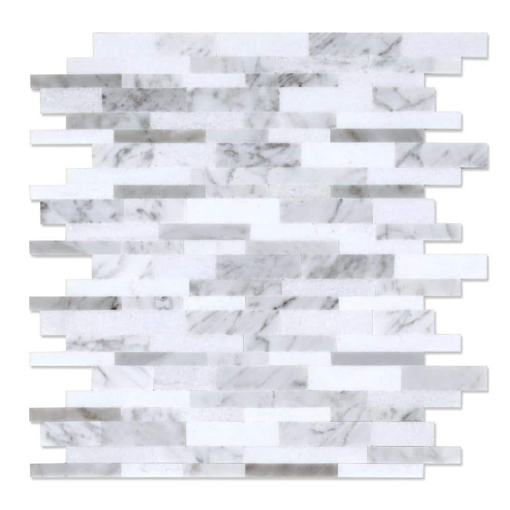 SpeedTiles Gray Agate White and Gray 11.65 in. x 11.34 in. x 5 mm Stone ...