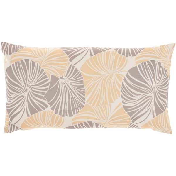 Waverly Waverly Gray 21 in. x 12 in. Indoor/Outdoor Rectangle Throw Pillow 003197 The Home Depot