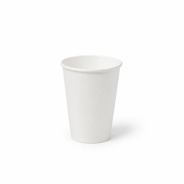 12 oz Disposable Paper Coffee Cups, 100 Count, Leak-Proof Sturdy White Cups for Hot and Cold Drinks
