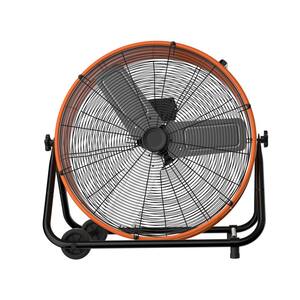 24 in. 3 Speeds Industrial Drum Fan in Orange with 360° Tilt