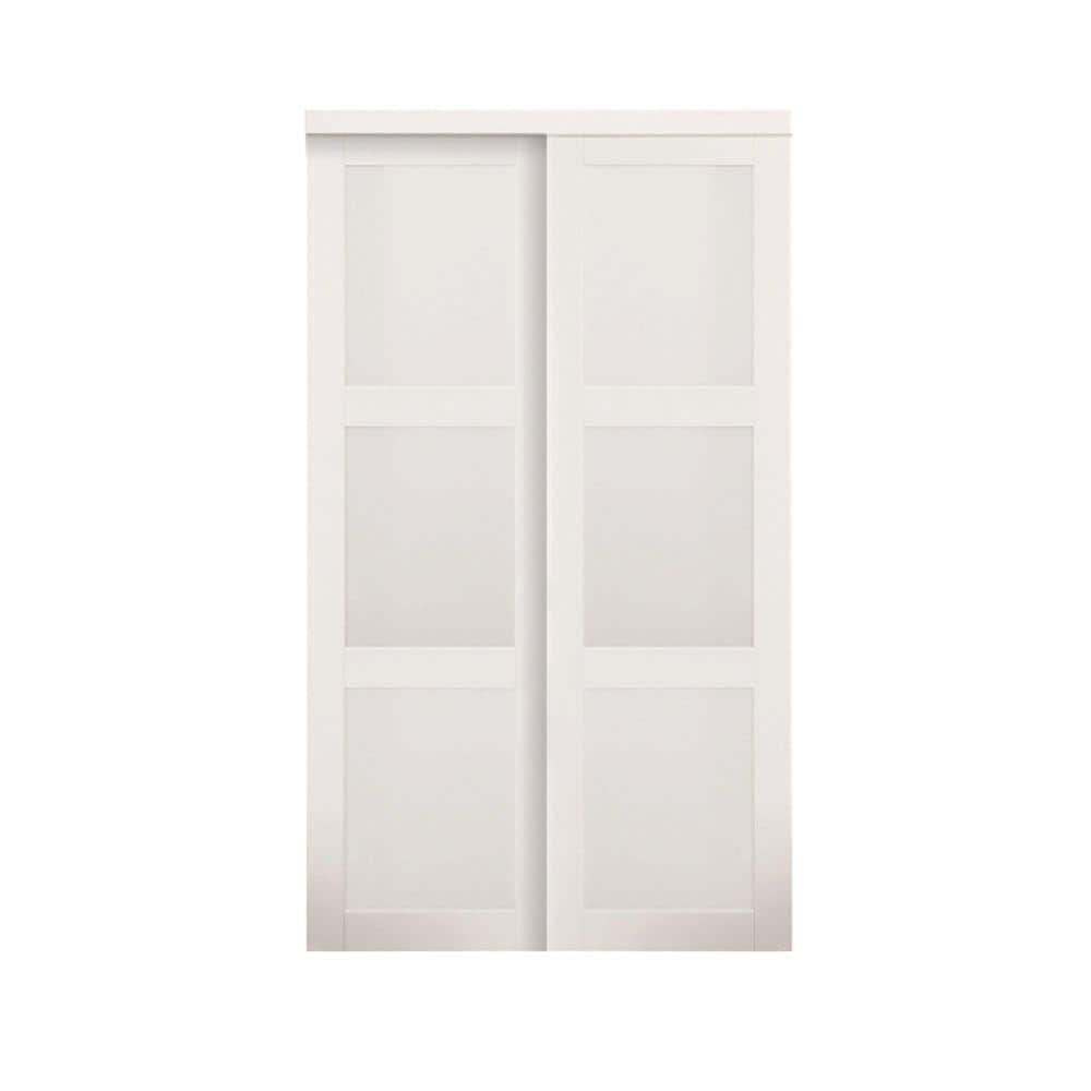 TRUporte 48 in. x 80 in. 2030 Series 3 Lite Tempered Frosted Glass ...