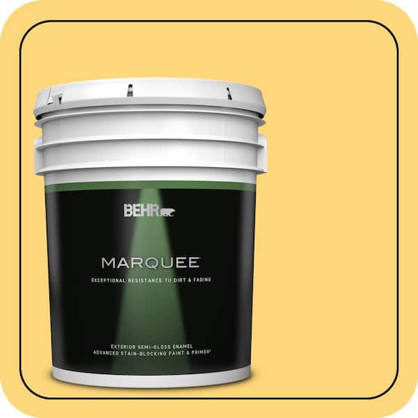 BEHR MARQUEE 5 gal. Home Decorators Collection #HDC-SM16-05 Deviled Egg Semi-Gloss Enamel Exterior Paint & Primer