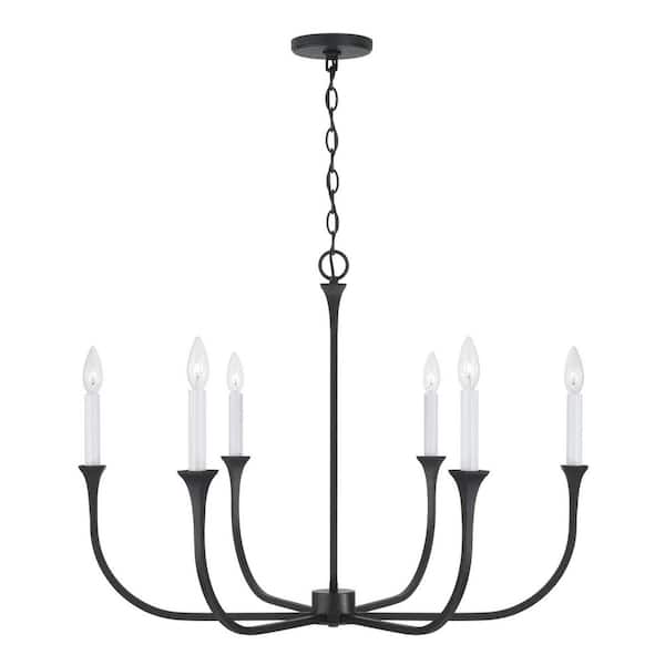 Capital Lighting Fixture Company Decklan 32 in. 6-Light Black Iron