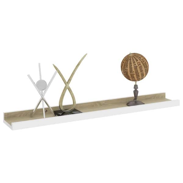 Home Decoration 3 5 In X 23 6 1 2 Piece White And Sonoma Oak Wood Floating Decorative Wall Shelves 326690 - Decoration Piece For Home Home Decoration 3 5 In X 23 6 1 2 Piece White And Sonoma Oak Wood Floating Decorative Wall Shelves 326690 - Decoration Piece For Home