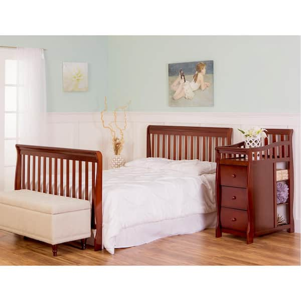 Dream On Me Brody Espresso 5 in 1 Convertible Crib with Changer 620 E The Home Depot