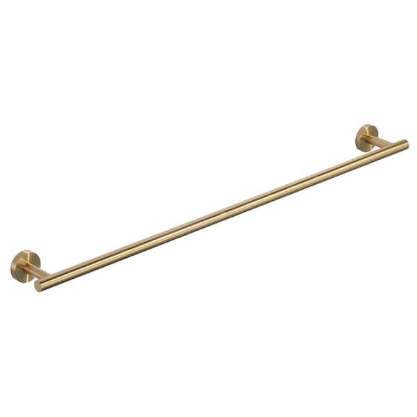 32 in. Wall Mounted Single Towel Bar in Brushed Gold