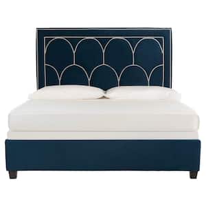 Solania Blue Upholstered Full Bed