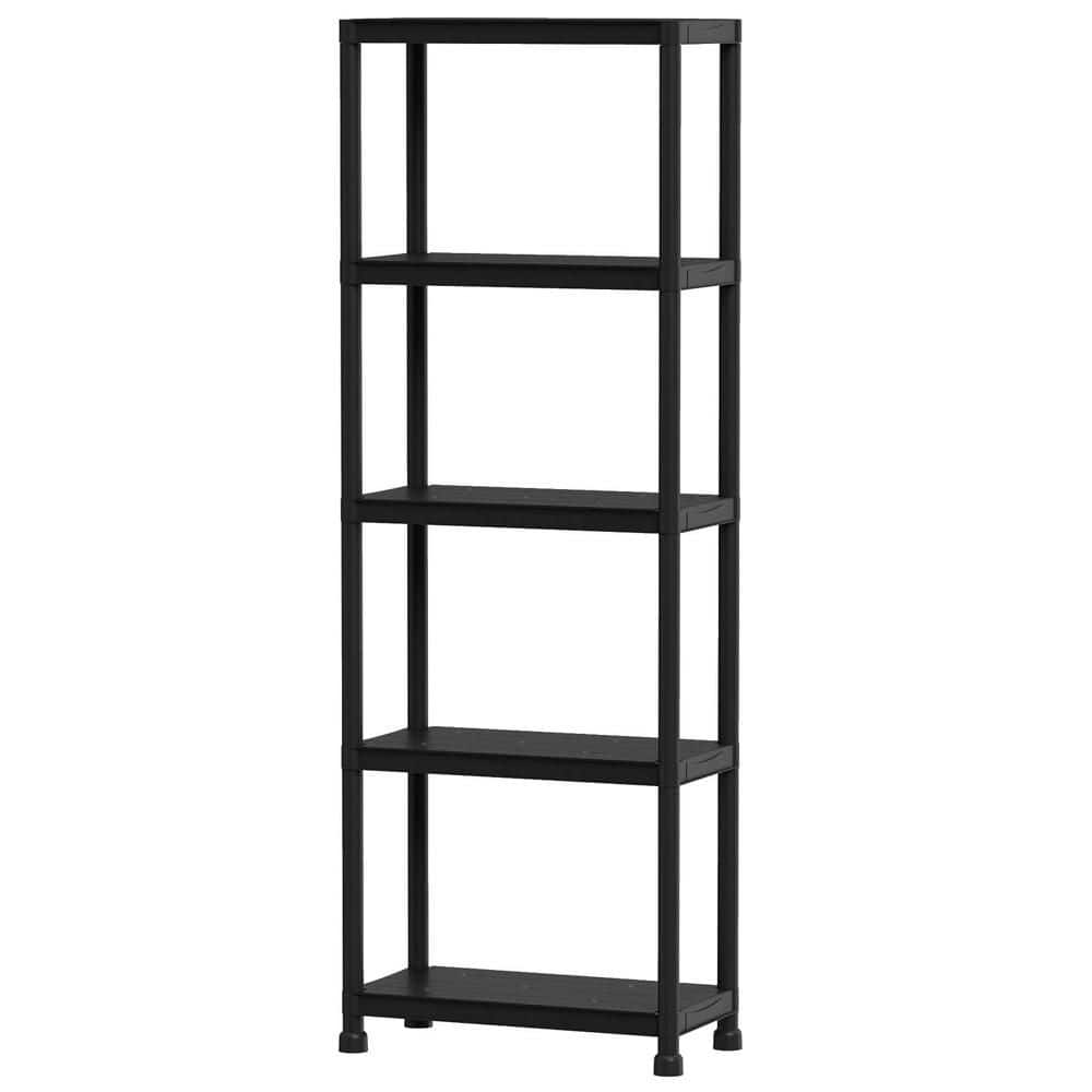 1 PCS 5-Tier Heavy-Duty Plastic Storage Shelves, Multi-Use Organizer Rack for Pantry Black price history on PriceWatchPro