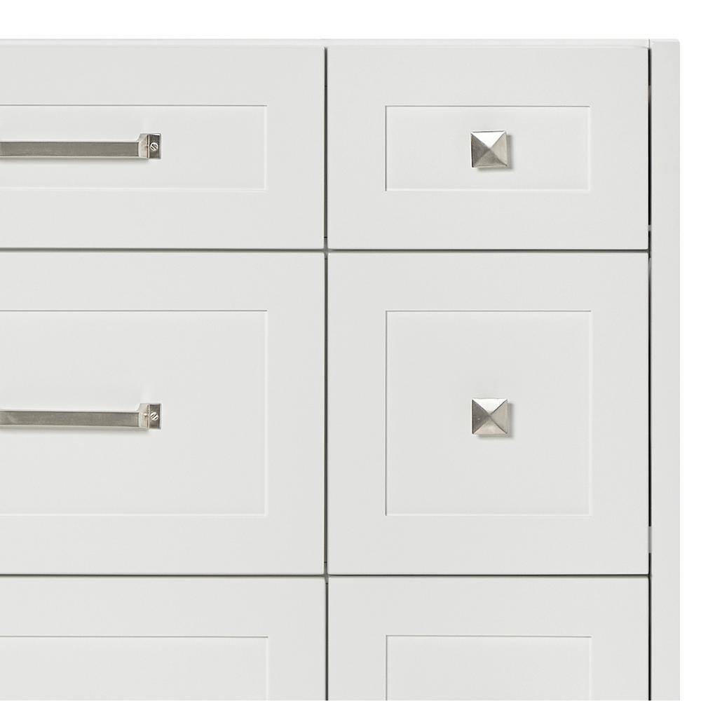 Monroe 42" White Wood Freestanding Bath Vanity Cabinet