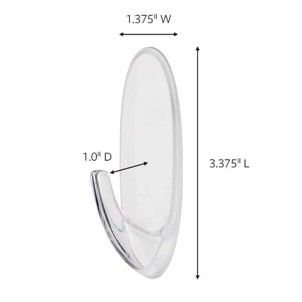 Command 4 lb. Large Clear Outdoor Window Hook (1 Hook, 2 Water