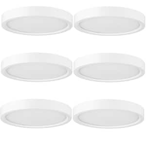 5.5 in. White Selectable CCT Dimmable Flush Mount Integrated LED Light Fixture (6-Pack)