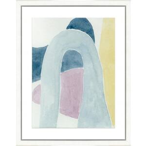 "Abstract blue" Framed Archival Paper Wall Art (26 in. x 32 in. in full size)