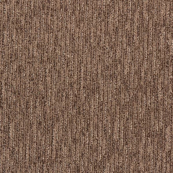 Smooth Summer Dazzling Brown 37 oz Polyester Pattern Installed Carpet