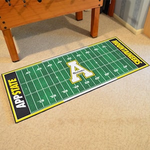 Appalachian State Mountaineers Green  2 ft. x 6 ft. Field Runner Rug