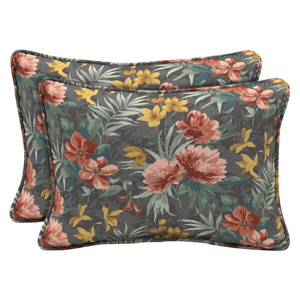 ARDEN SELECTIONS Phoebe Floral Outdoor Lumbar Pillow (2-Pack)