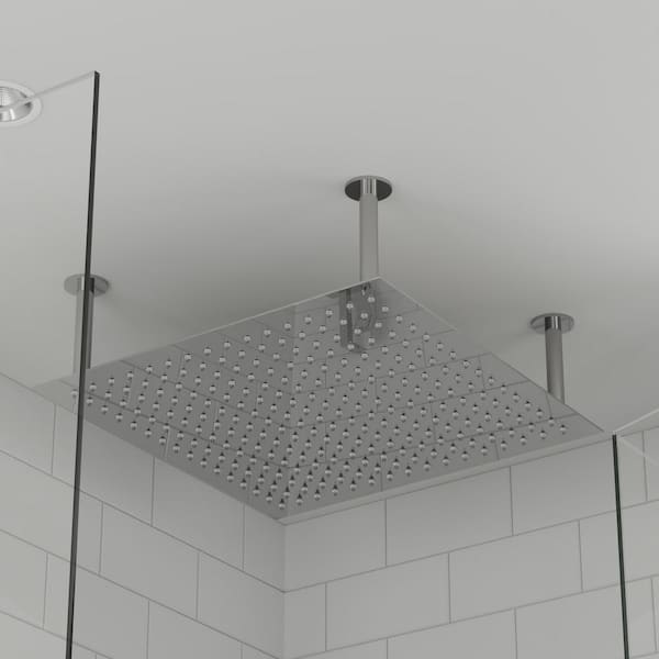 ALFI BRAND 1-Spray 24 in. Single Ceiling Mount Fixed Rain Shower Head in Polished Stainless Steel