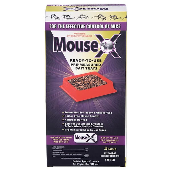 ECOCLEAR PRODUCTS MouseX Ready-To-Use Pre-Measured Mouse Bait Trays (4-Count)