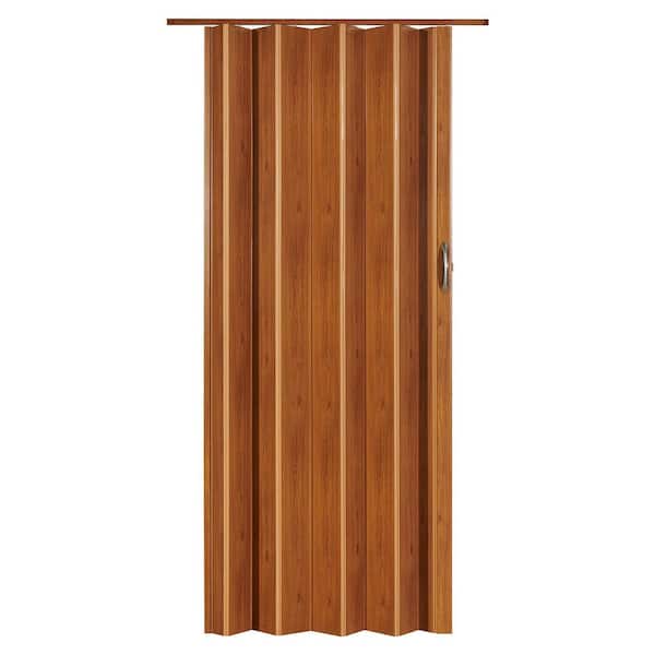 Berkshire 48 in. x 80 in. Natural Oak Vinyl PVC Accordion Door with Hardware