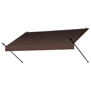 8 ft. Designer Manually Retractable Awning (36.5 in. Projection) in Cocoa