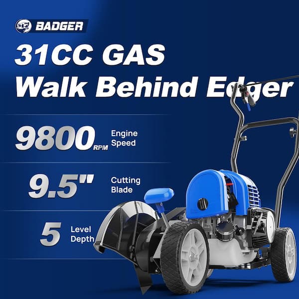 31cc 4-Stroke Walk Behind Edge Sidewalk Edger Lawn Tool Gas