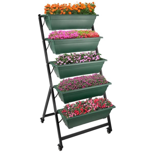 Pure Garden 5-Tier Vertical Planter, Hunter Green