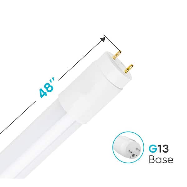 Luxrite LED 4ft T8 Tube Light 18w=32w, 3000K Soft White, 2000 Lumens, Damp Rated, ETL Listed, G13 6-Pack