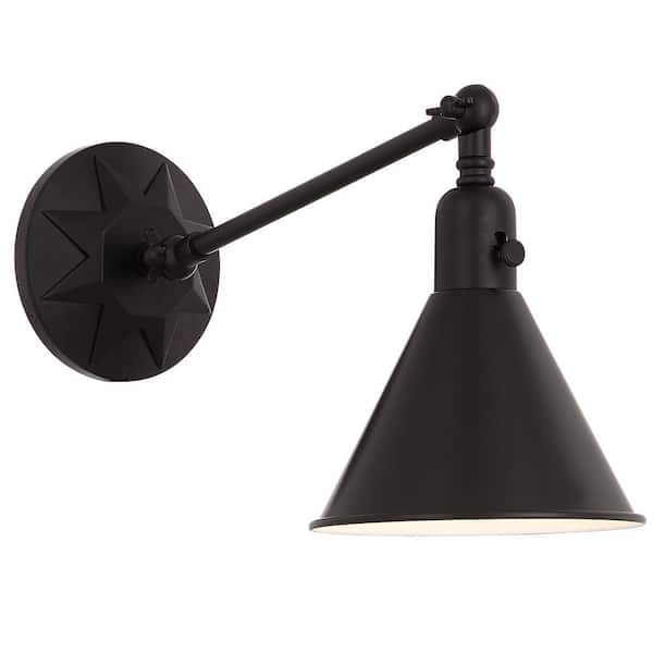 Crystorama Morgan 1-Light Matte Black Sconce
