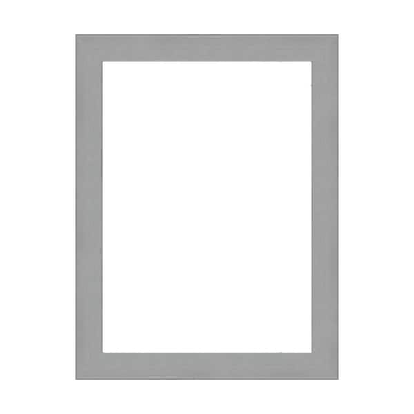 Mirror Makeover Brushed Nickel 19.25 in. W x 25.25 in. H Bathroom Mirror Frame Border Kit-Fits a 18 x 24 Mirror
