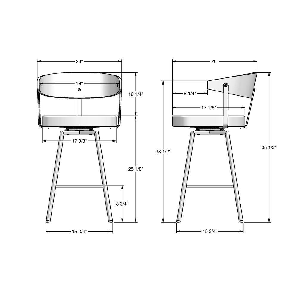 Cream Bouclé Swivel Counter Stool with Wooden Back