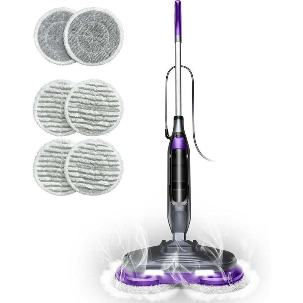 Corded Steam Mop for Sealed Hard Floors, White, Rotating Pads, 4 Cleaning Modes, LED Headlights, Swivel Steering price history on PriceWatchPro