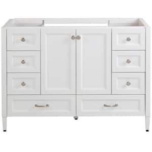 Claxby 48 in. W x 34 in. H x 21 in. D Bath Vanity Cabinet Only in White
