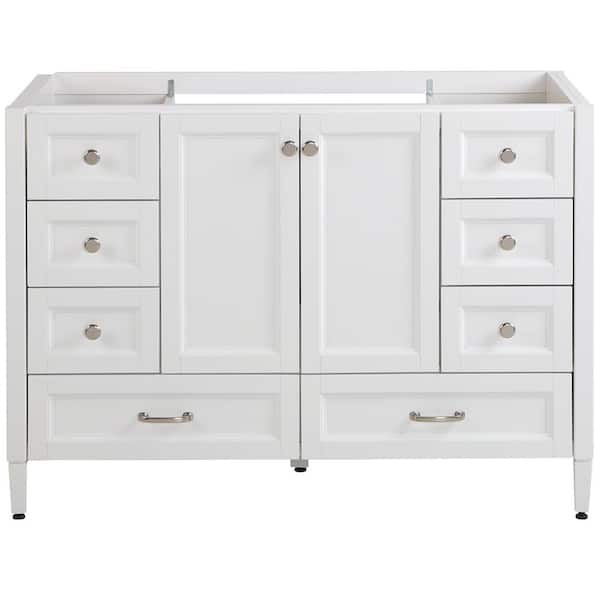 Home Decorators Collection Claxby 48 In, 48 White Bathroom Vanity Without Top