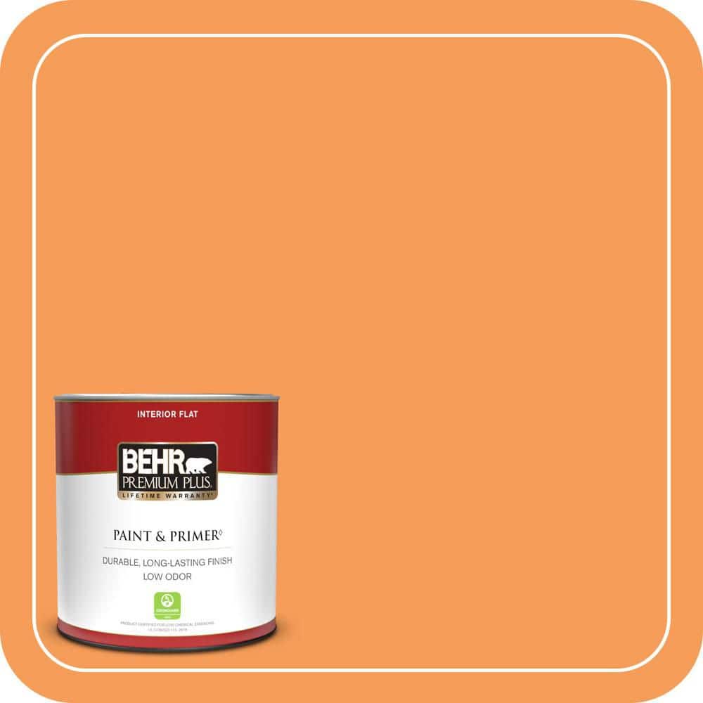 1 qt. #P220-6 Bergamot Orange Flat Low Odor Interior Paint & Primer price history on PriceWatchPro