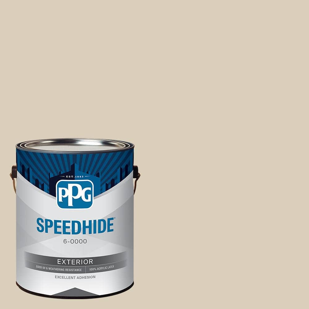 SPEEDHIDE 1 gal. PPG1097-3 Toasted Almond Flat Exterior Paint PPG1097 ...