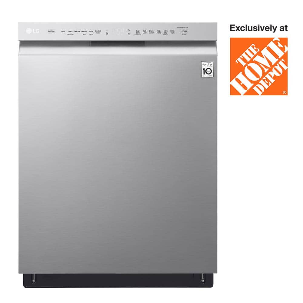 LG Electronics 24 in. Stainless Steel Front Control Dishwasher with