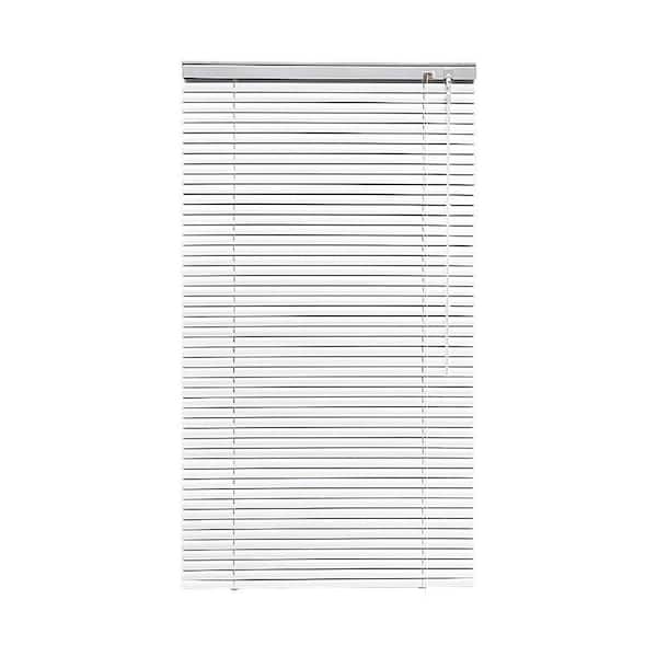 White Rope Darkening Aluminum Blinds with 1 in. Slats-36 in. W x