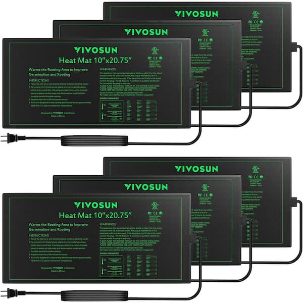 null 10 in. x 20.75 in. Durable Waterproof Seedling Heat Mat (6-Pack)