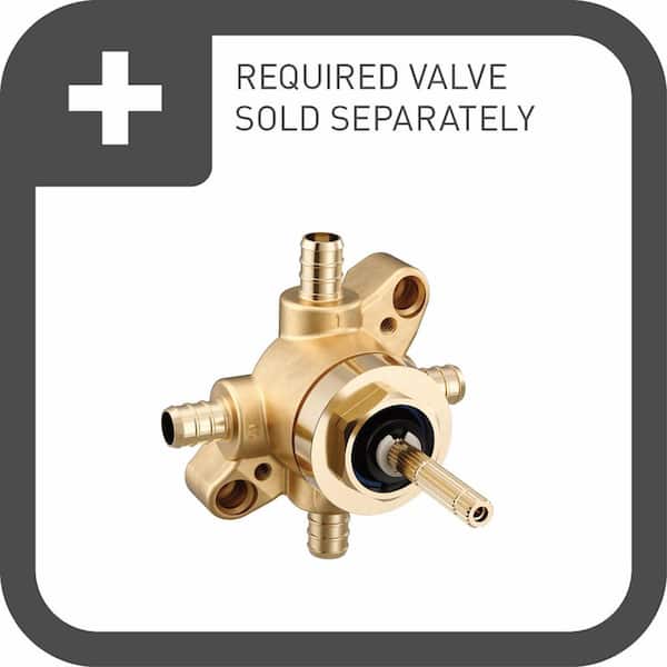 Genta LX 1-Handle M-CORE Transfer Valve Trim Kit in Chrome (Valve Not Included)