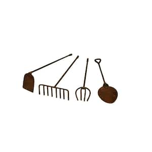 MiniGardenn 10024 Fairy Garden Miniature Tools in Rustic (Set of 4)