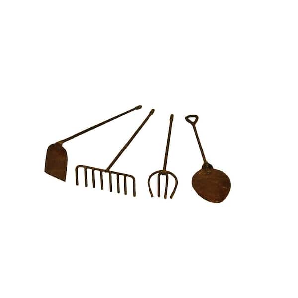 G & F Products MiniGardenn 10024 Fairy Garden Miniature Tools in Rustic (Set of 4)