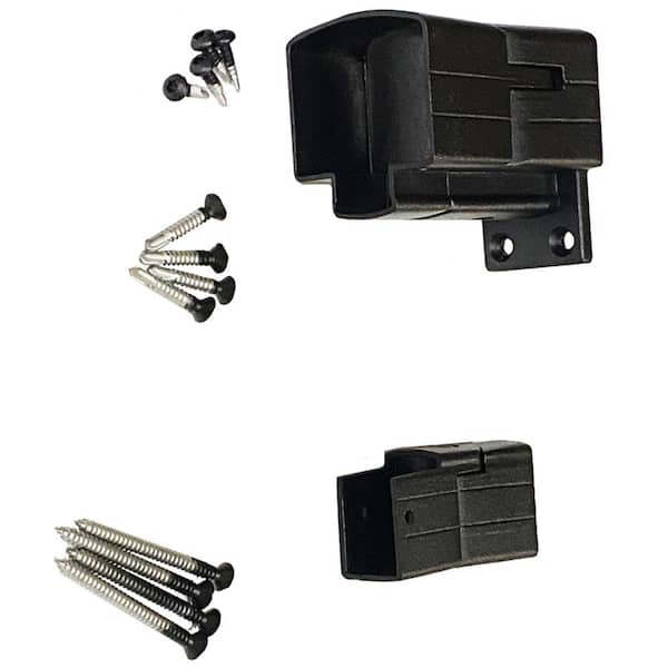 Vista 3 in. H x 2.5 in. W Black Aluminum Universal Angle Bracket for Railing Kit