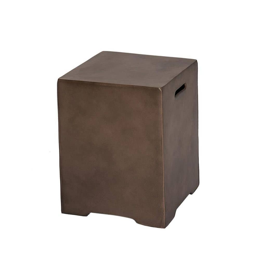 Kahomvis 15.75 in. Brown Square Propane Tank Cover, Outdoor Concrete ...