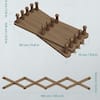 Wood Accordion Wall Hanger, Expandable Coat Rack Wall Mount with 14 Pegs, Expanding  Hat Rack for Wall, X Shape TG9150-P41 - The Home Depot