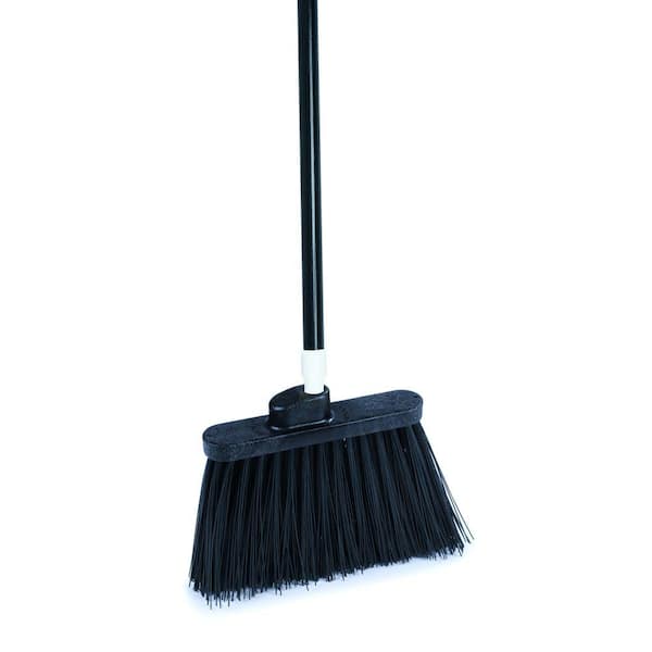 Carlisle Sparta Spectrum 56 in. Duo-Sweep Angle Broom with Un-Flagged Bristle in Black (Case of 12)