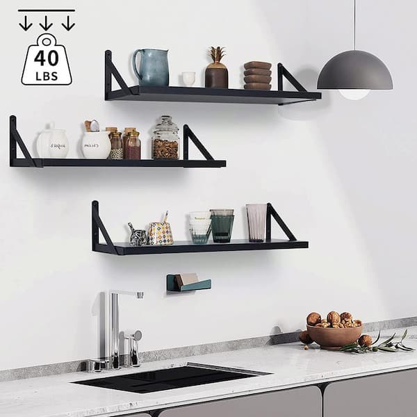 2121x2 - Unique Cube Wall Shelves – black