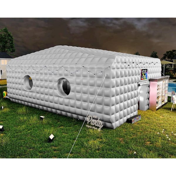 33 ft. x 20 ft. Silver Inflatable Nightclub Tent