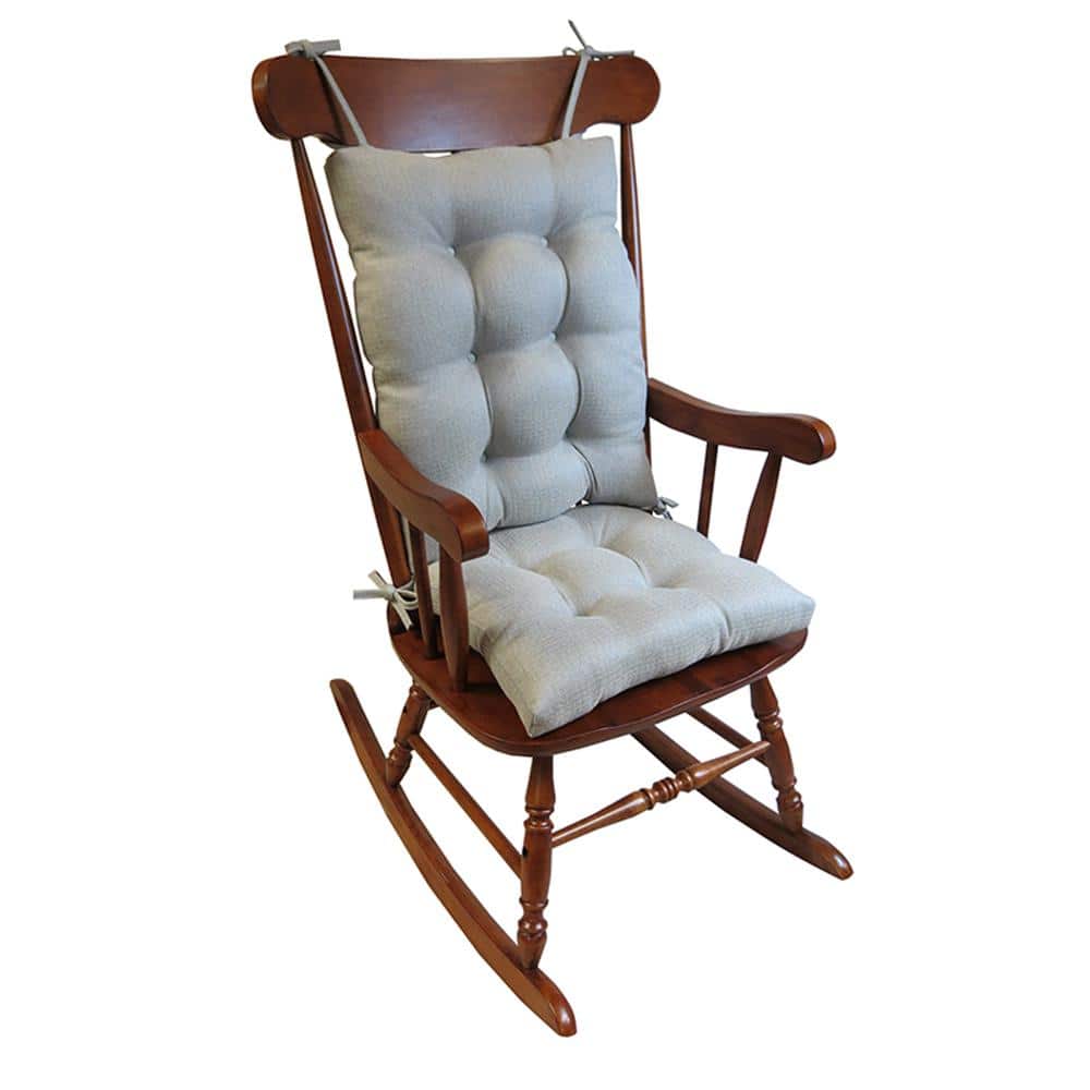 Gripper Jumbo Omega Rocking Chair Cushion Set, Gray