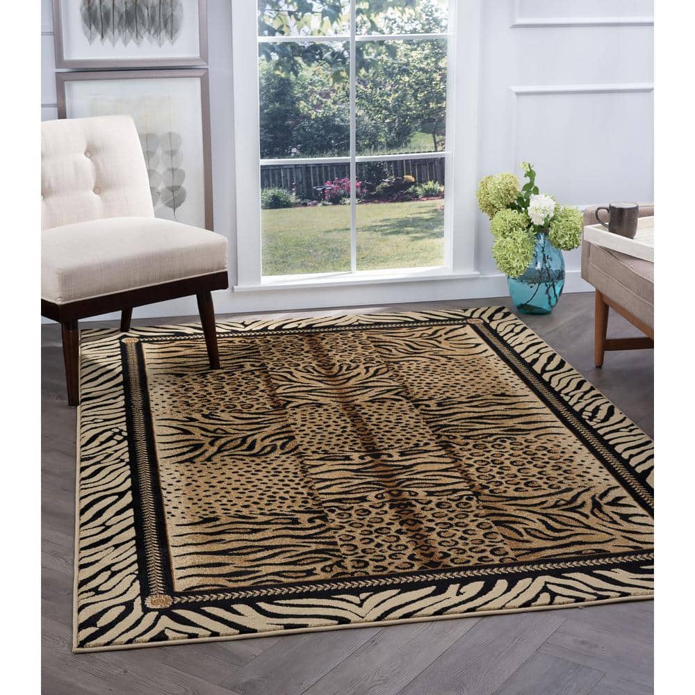 Festival Animal Beige 8 ft. x 11 ft. Indoor Area Rug